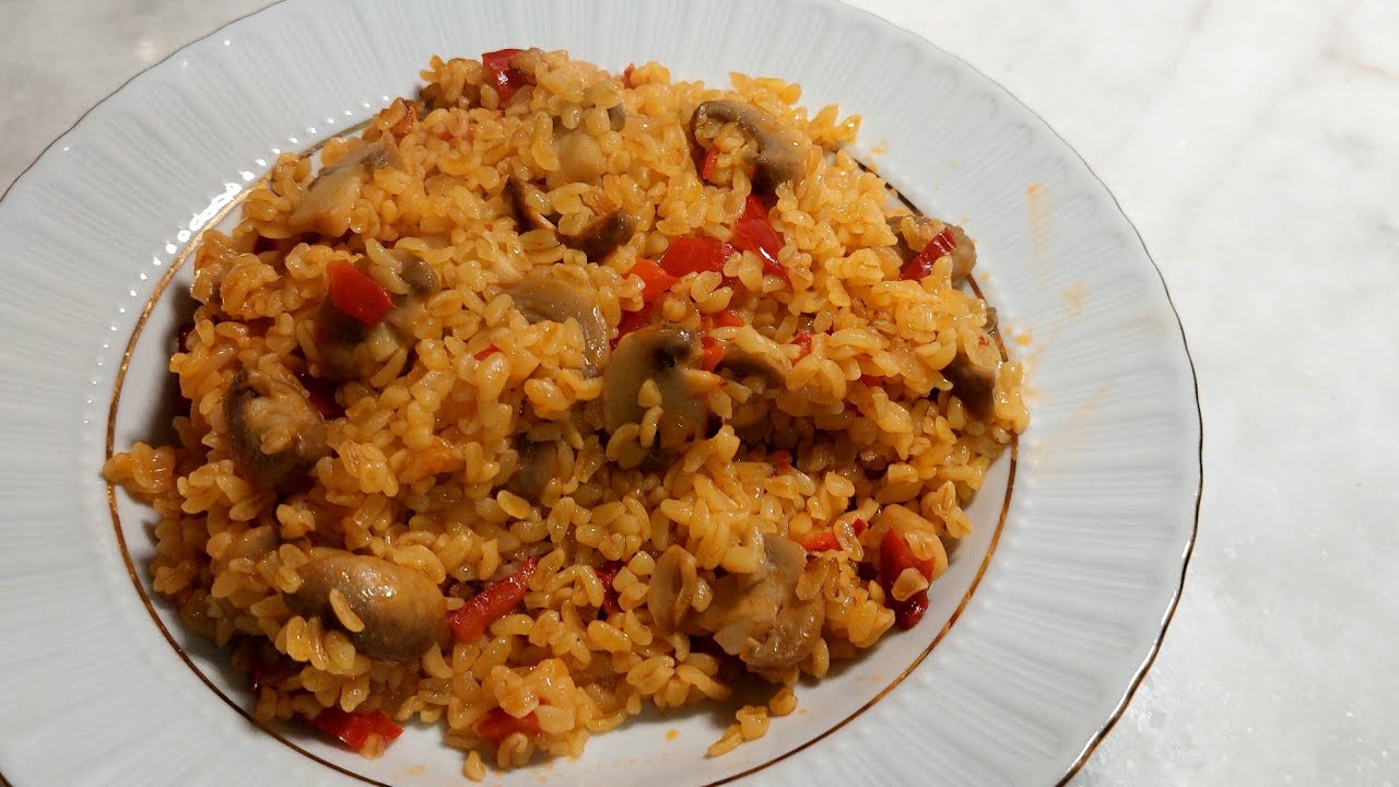  Mantarlı pilav tarifi ana yemek aratmayan mantarlı bulgur pilavı hiç denedinizmi lezzet bombası 