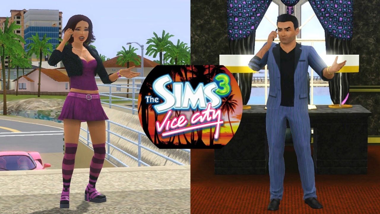 Sims 3 GTA Vice City, Mercedes calls Tommy after listening to VCPR, real voices from GTA