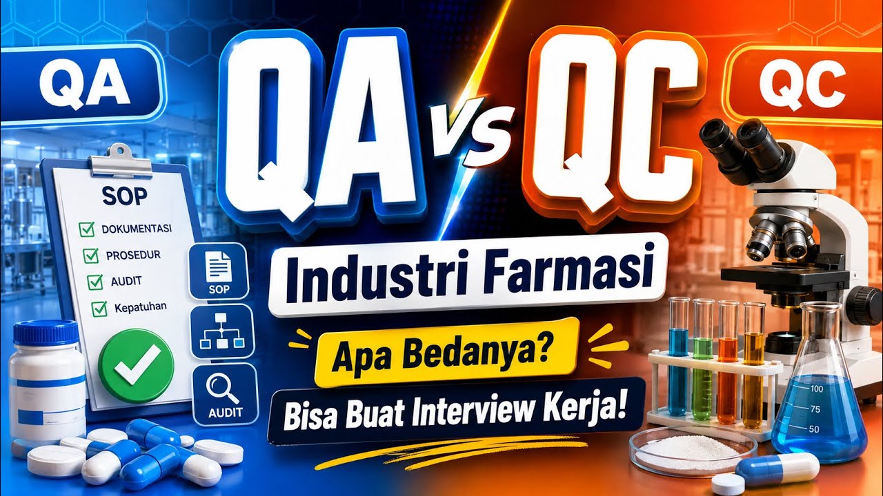 Penasaran Bedanya QA dan QC di Industri Farmasi? | Bisa Buat Interview Kerja!