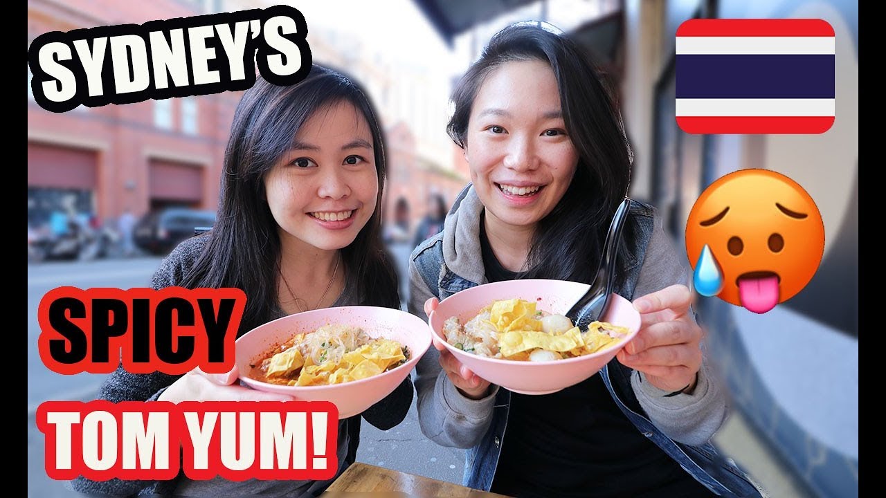TRYING SPICY TOM YUM! | SYDNEY THAI FOOD TOUR 2019 ft. Nick & Helmi