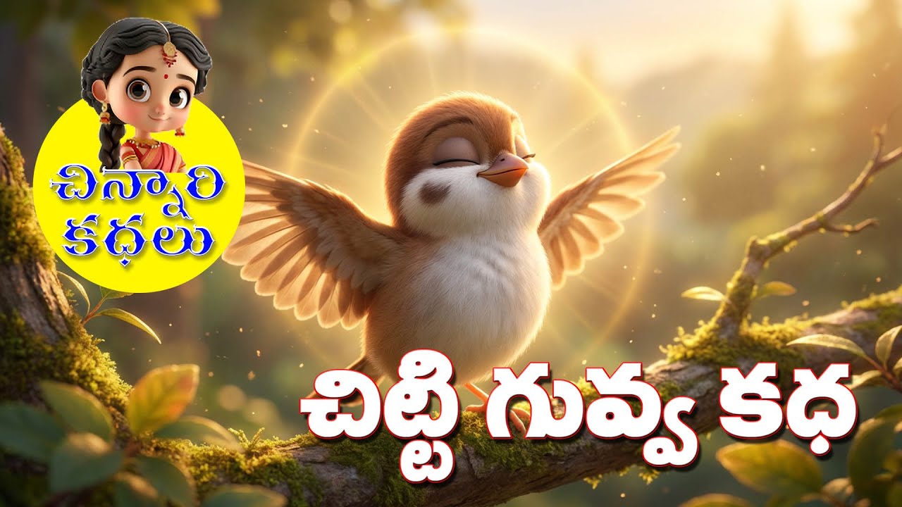 చిట్టి గువ్వ ధైర్యం 🐦| Telugu Moral Story for Kids I Chitti the Sparrow’s Courage