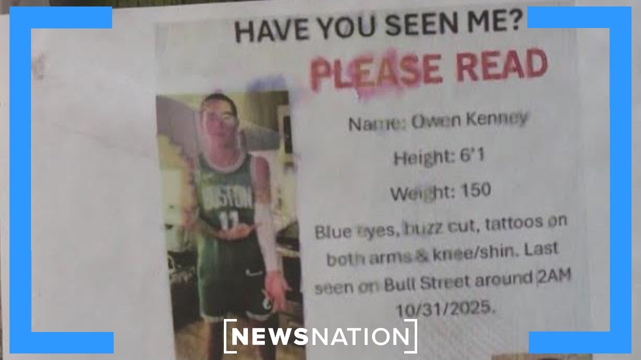 Charleston college student Owen Kenney last seen on Halloween  | Morning in America