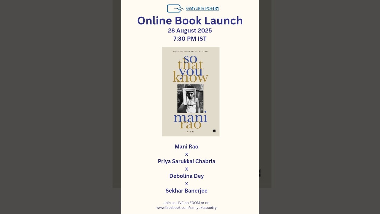 Book Launch: So That You Know