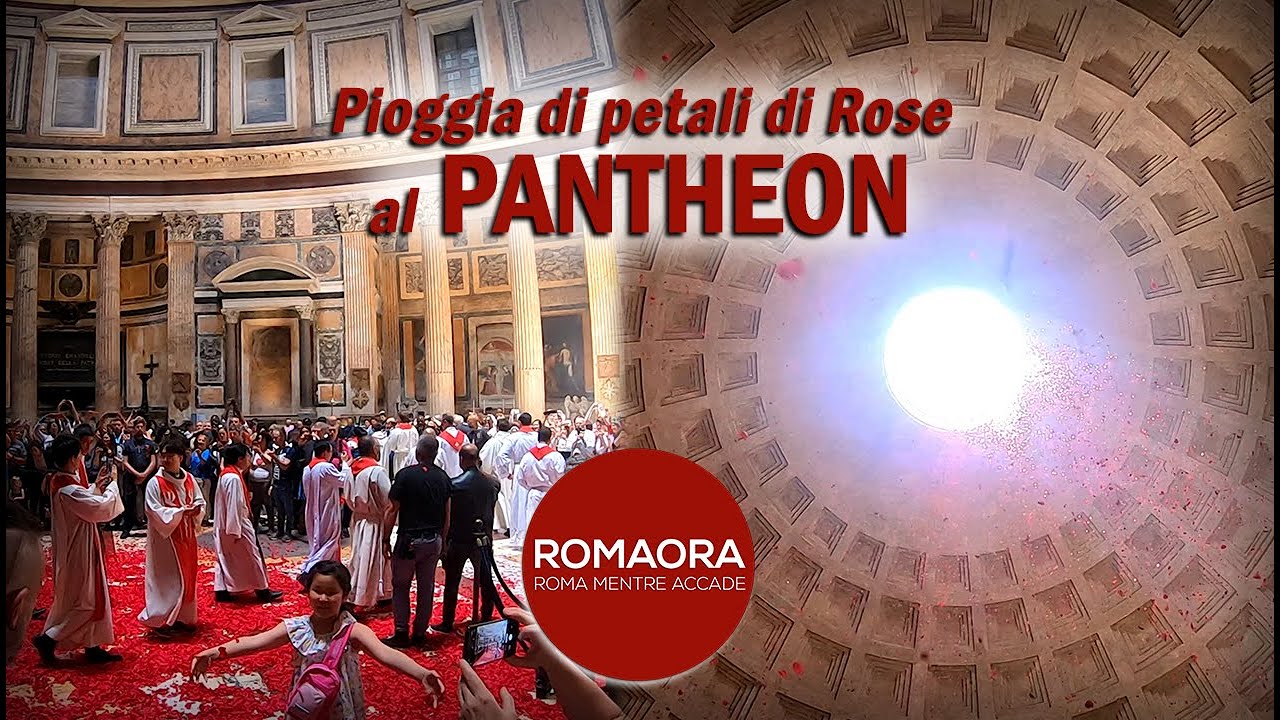 La magica PIOGGIA di PETALI di rose al PANTHEON