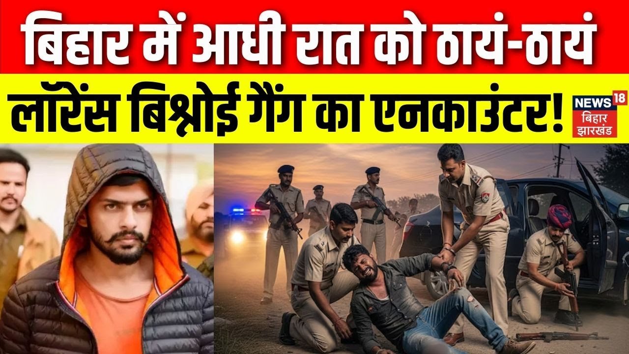 Bihar Police Encounter : आधी रात को Bihar में लॉरेंस बिश्नोई गैंग का एनकाउंटर! | Breaking News