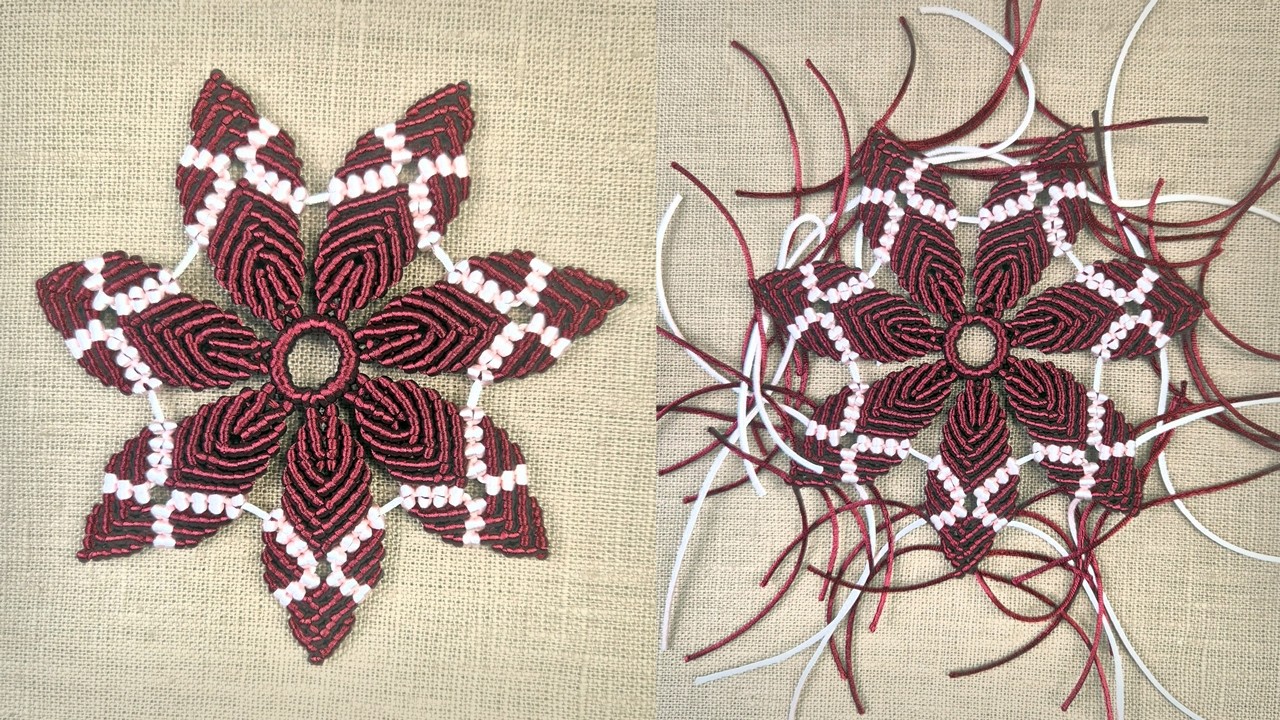 Macrame Flower / Snowflake Ornament