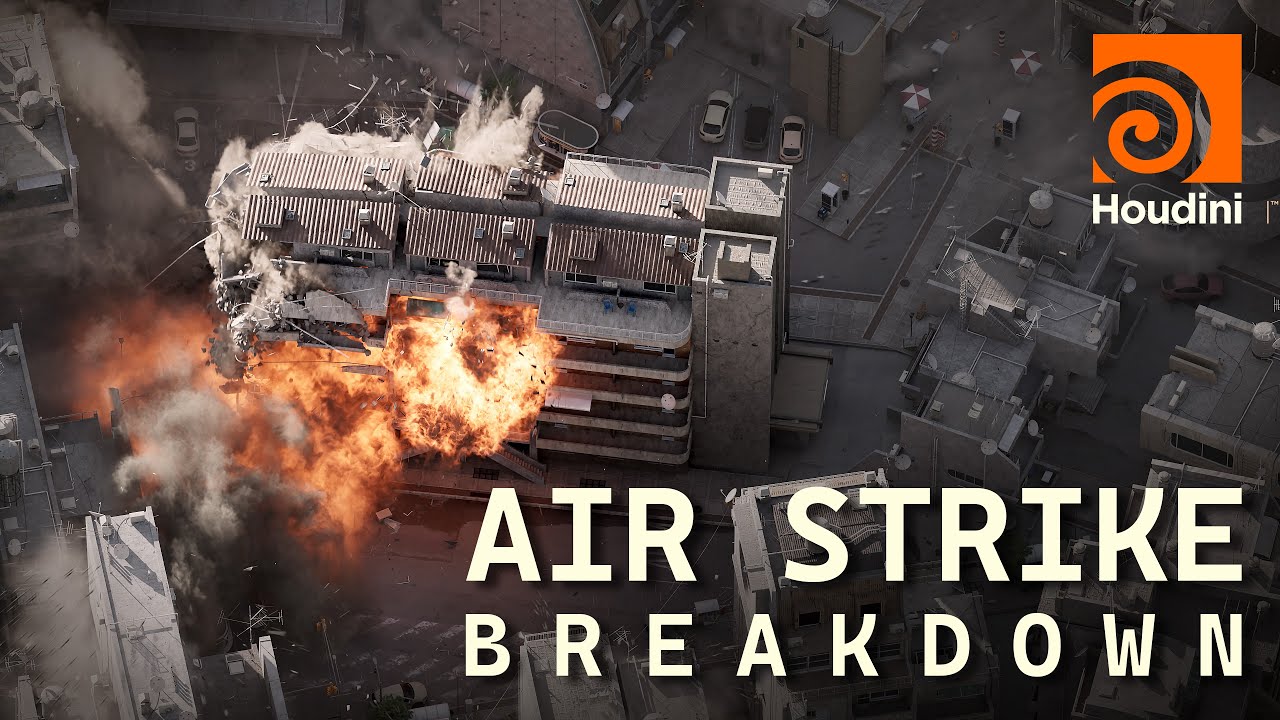 Air Strike & Breakdown in Houdini