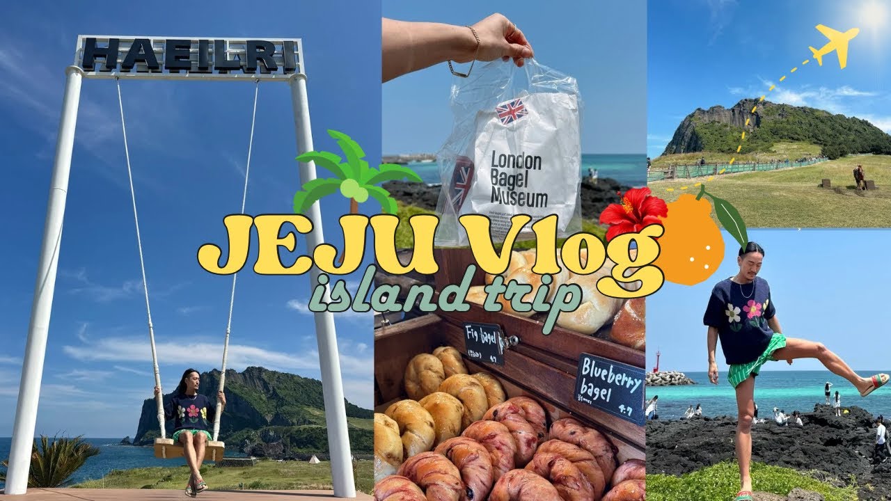 【 チェジュ島vlog 】絶景カフェ巡り/チェジュ島ロンドンベーグル/世界遺産/充実したチェジュ島での1日【韓国生活vlog】# 1