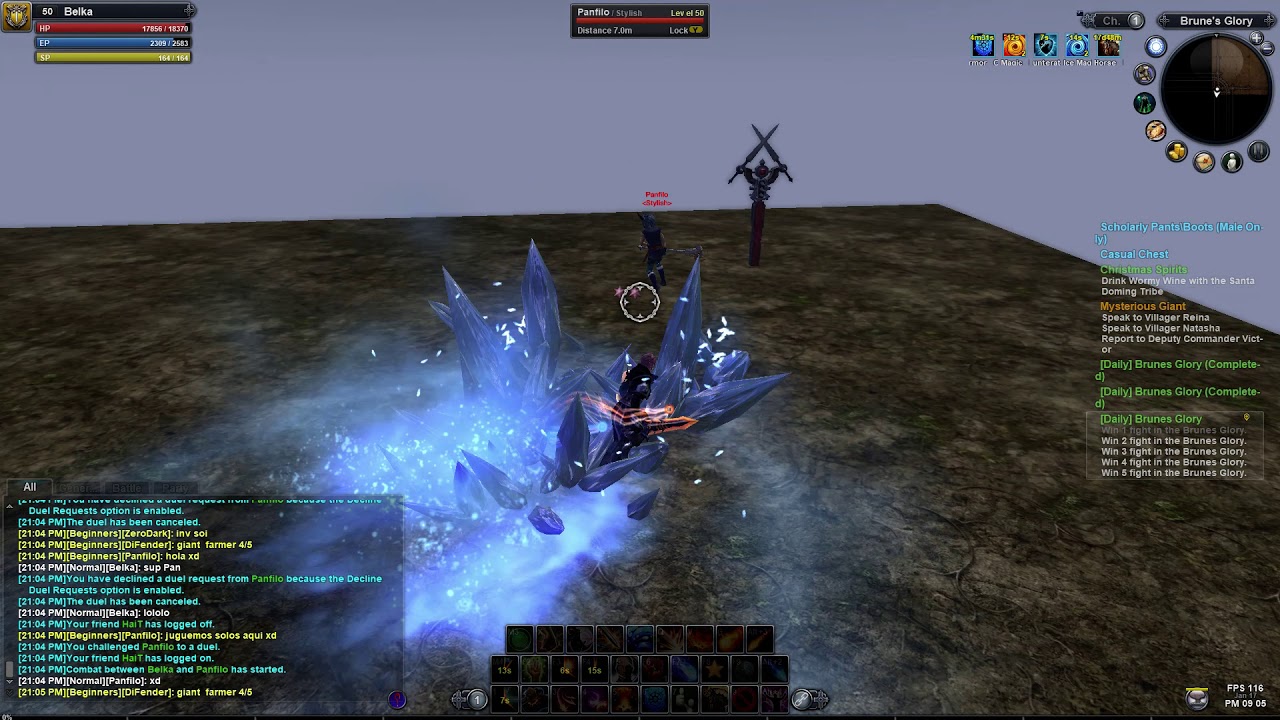 Raiderz Legend duel inside brunes and out of map