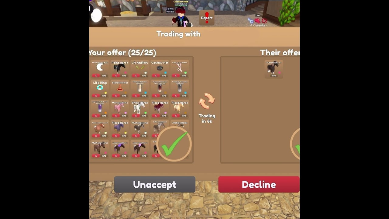 W/F/L? Getting A Clydesdale IUH | Wild Horse Islands | #roblox #wfl #horse