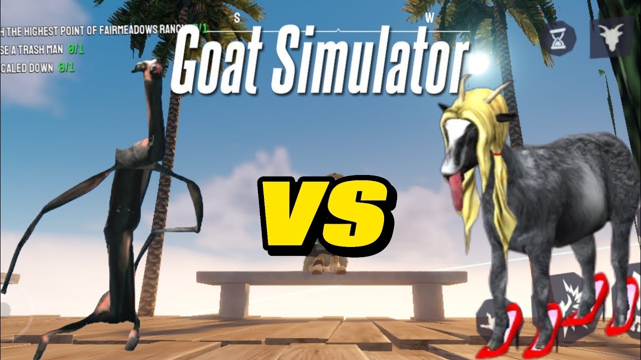 SLENDER goat VS PLASTIC goat (Plastic goat ANKLE BREAKS)