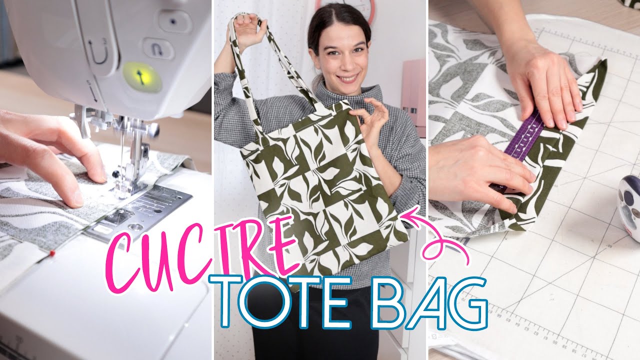 Come cucire una tote bag | Tutorial facile per principianti | Cucito creativo | Un punto alla volta