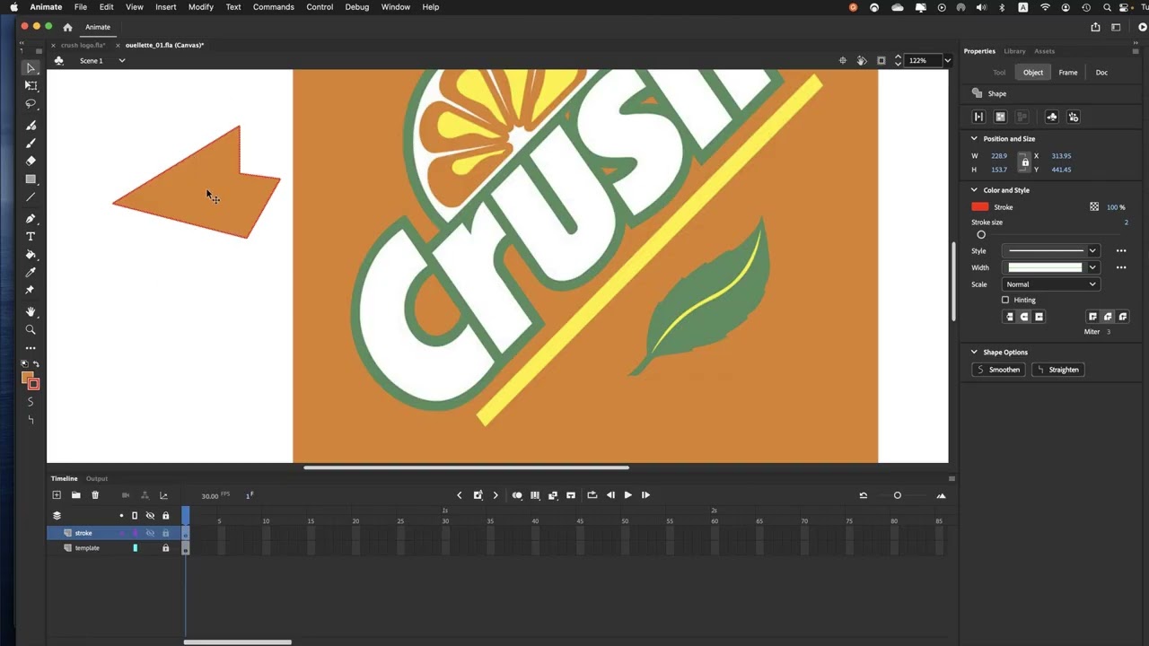 Drawing with The Pen Tool in Adobe Animate
