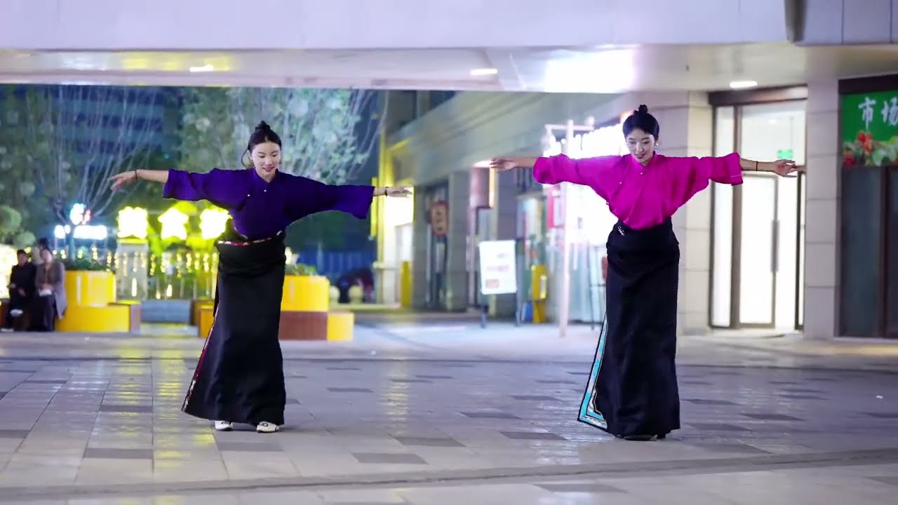 藏族舞《指歌》拉姆娃、却珍演出🌹 Tibetan dance 💖 tibetan dance performance💖 tibetan guozhuang dance💖
