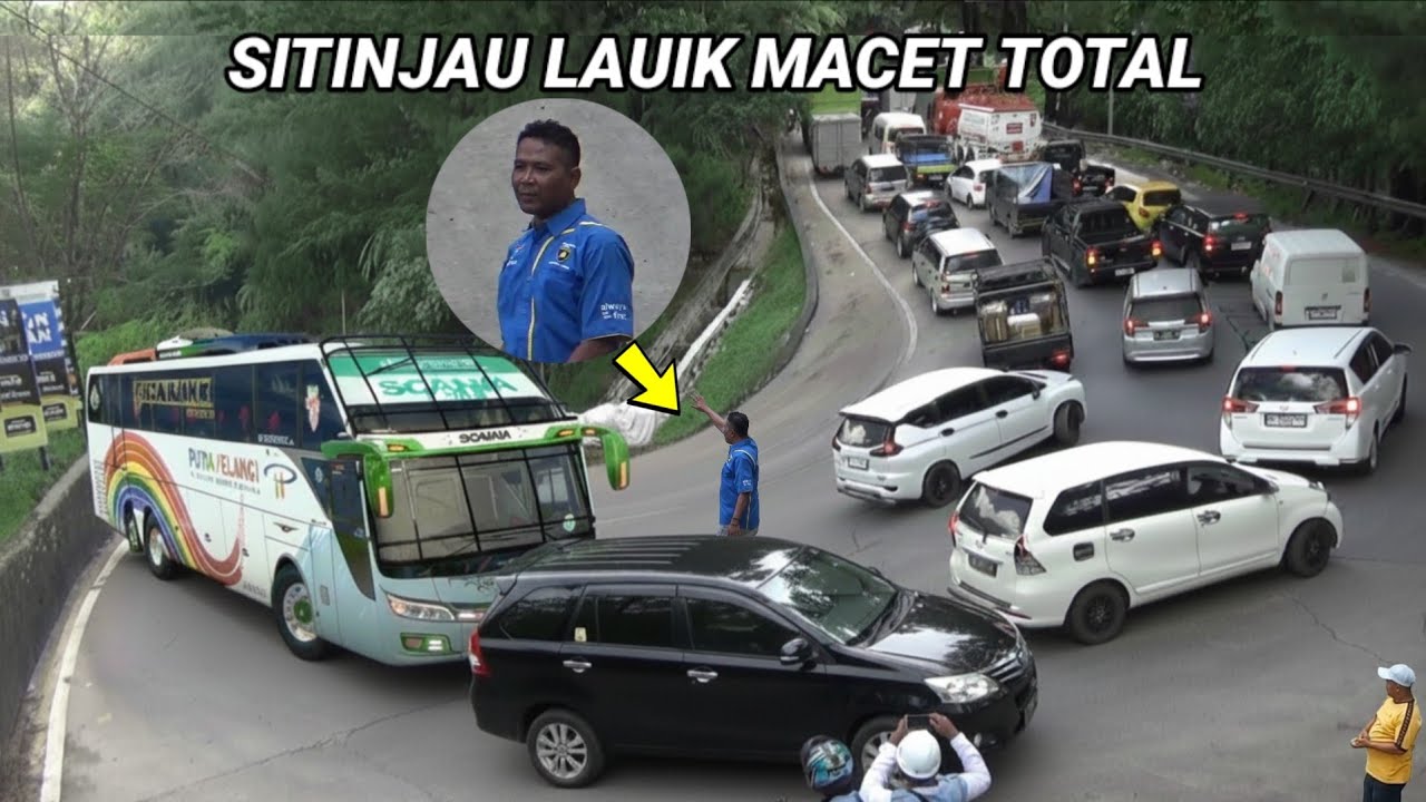 SITINJAU LAUIK MACET TOTAL., Bang Alex Legowoo turun, Detik Detik Bus Ans Ketenggak Di Tanjakan
