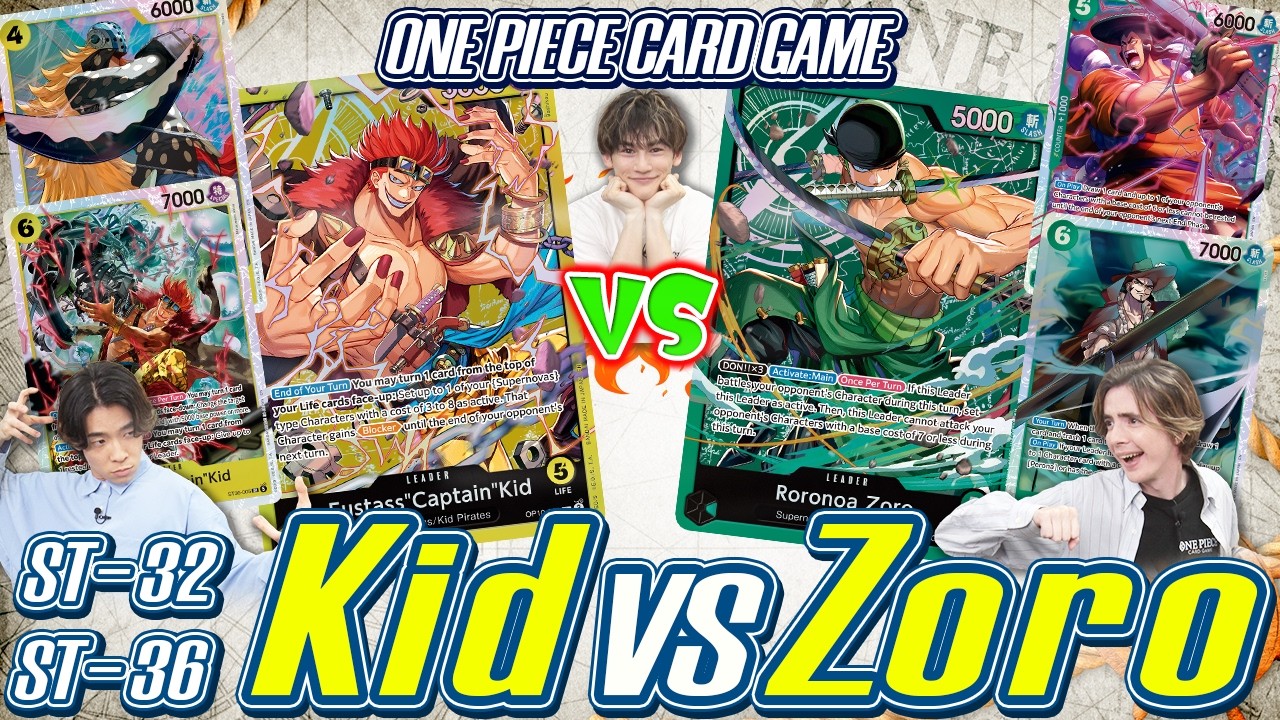 ONE PIECE CARD GAME ST-32 & ST-36 Zoro vs Kid