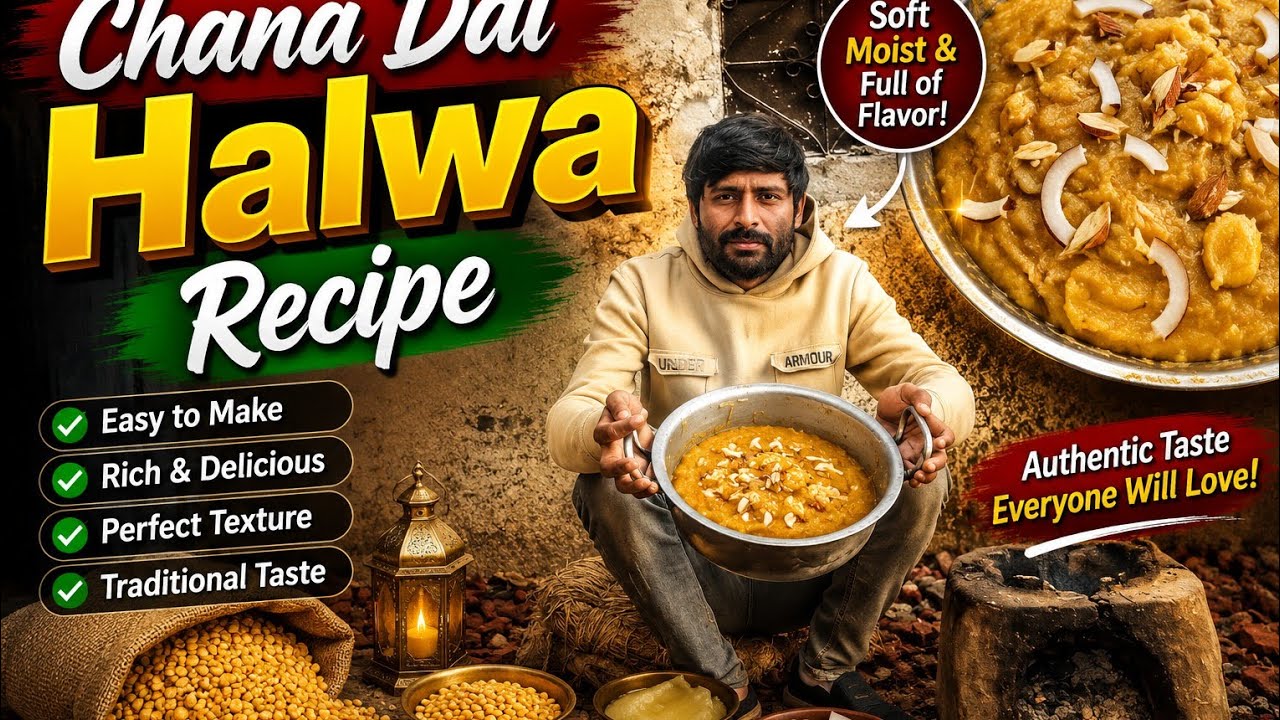 Chana Dal Halwa Recipe l Chane Ki Daal Ka Halwa Banane Ka Tarika l Zahid Da Kitchen Secrets