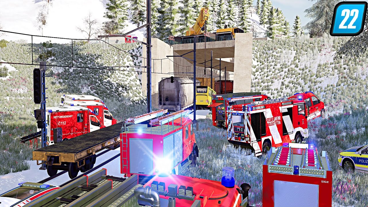 LS22 - VOLLALARM Zugunfall mit Bus 💥