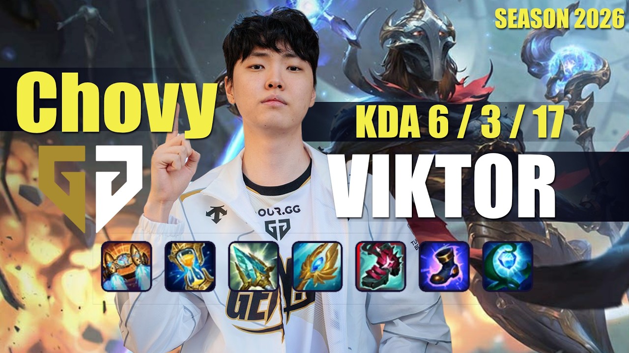 GEN Chovy VIKTOR vs FIZZ Mid - Patch 26.13 KR Ranked | lolrec