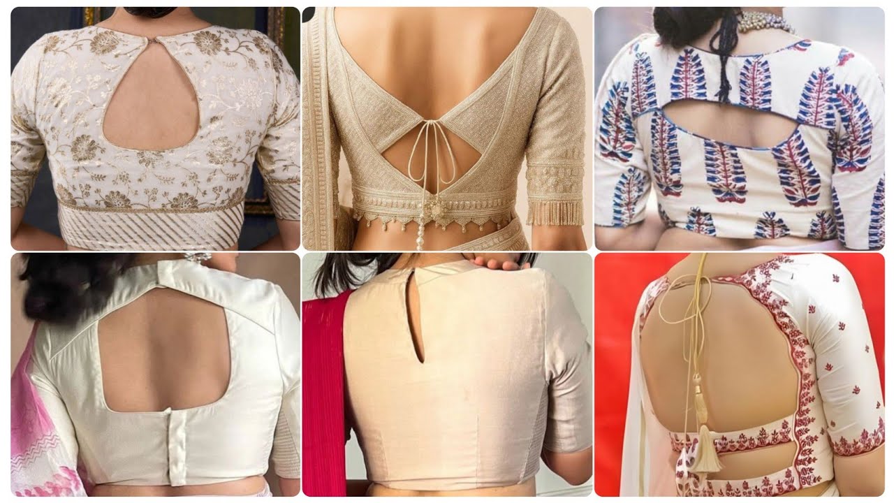 White🤍 Colour Blouse Patterns//सफ़ेद रंग के ब्लाउज डिज़ाइनस 