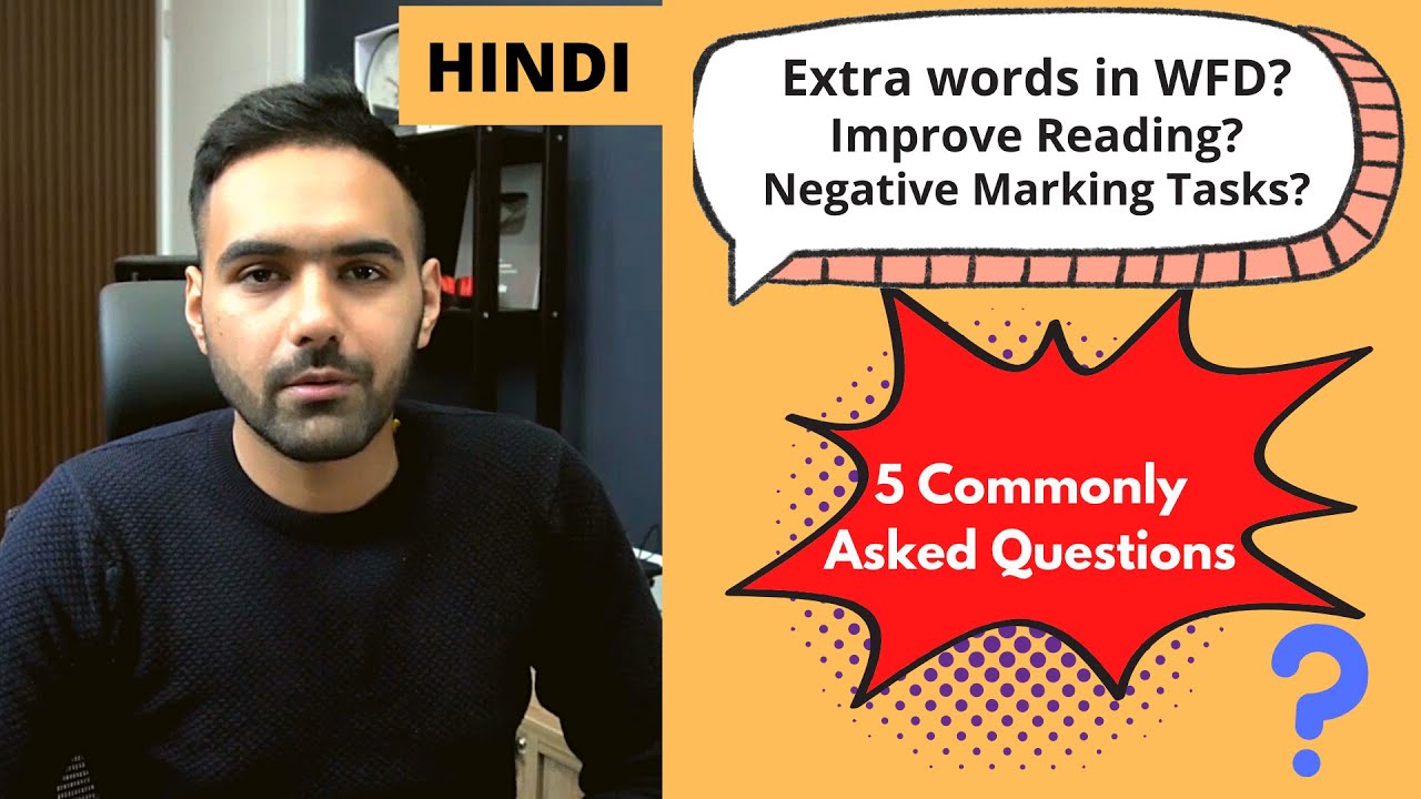 5 Common Questions about PTE (Hindi) | Write from Dictation Extra words | Reading Tips
