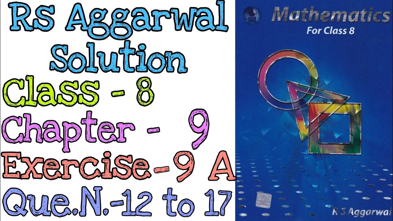 Percentage | Class 8 Exercise 9A Question 12 to 17 | Rs Aggarwal | Md Sir