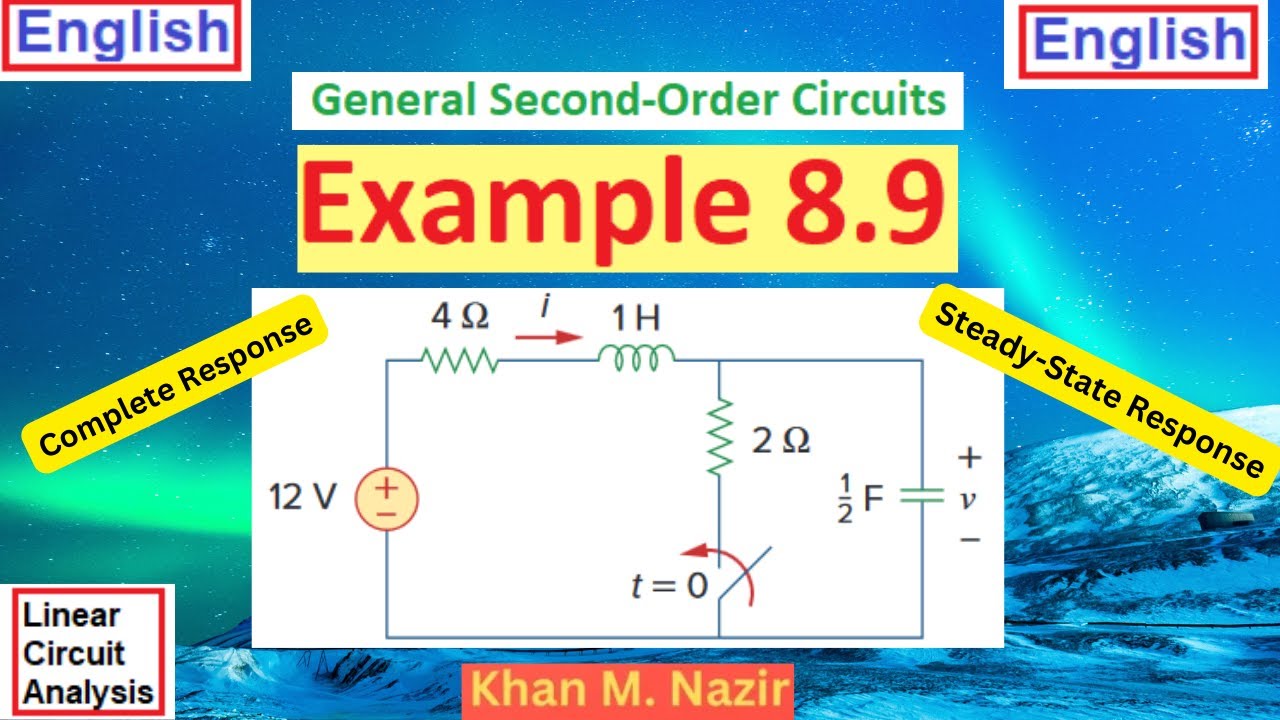 (E)LCA Ex 8.9 || Finding Total Response || Complete Response ||  2nd Order Circuit