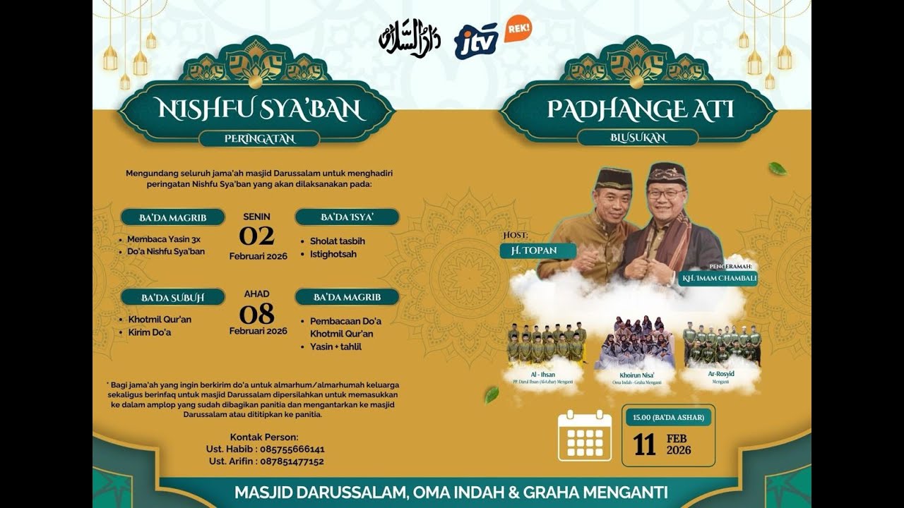 🔴 [LIVE] Khotmil Qur'an & Kirim Do'a, Ahad Pagi tanggal ه١٤٤٧ شَعْبَان ٢٠  Part I