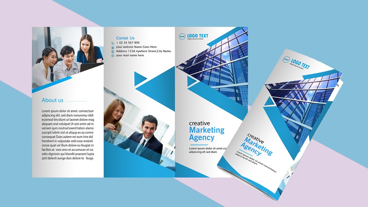 Brochure design : Tri fold brochure design in photoshop