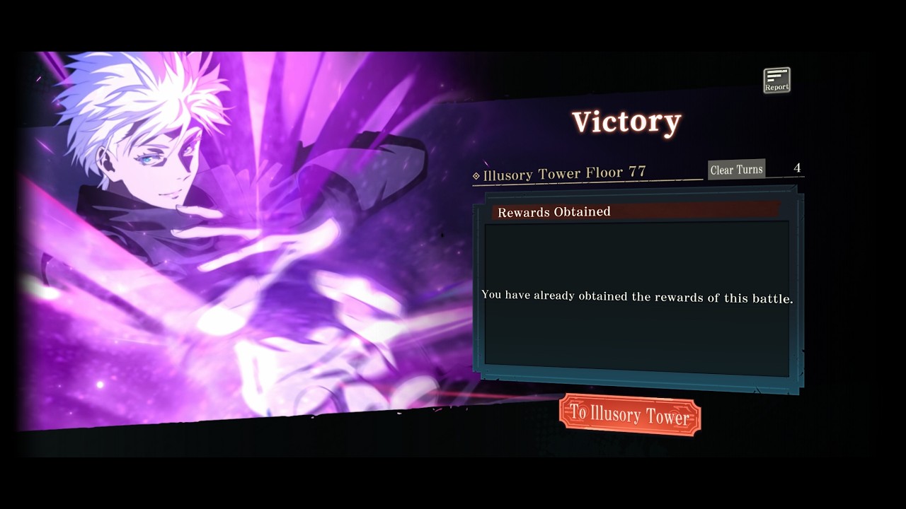 Illusory Tower Floor 77 - 4 Turn Clear - DOGumi & Hollow Purple Gojo Nuke - JJK Phantom Parade