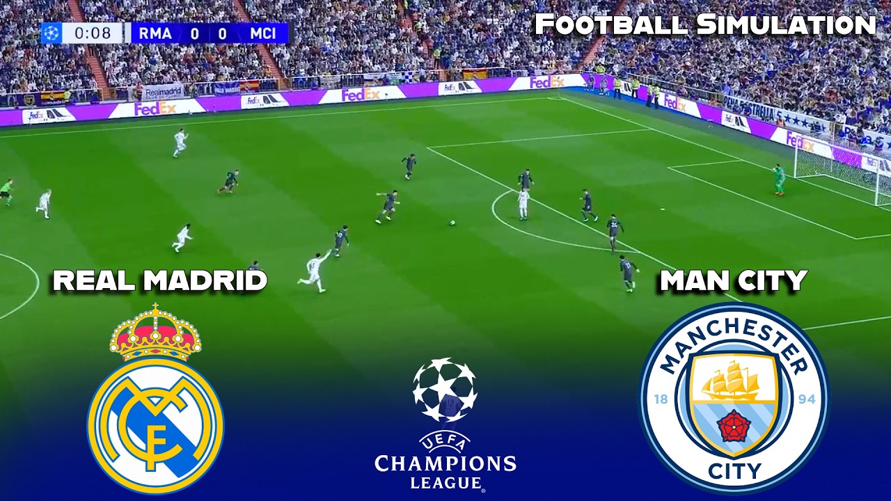 Real Madrid vs Manchester City - UEFA Champions League | PES 21 Simulation