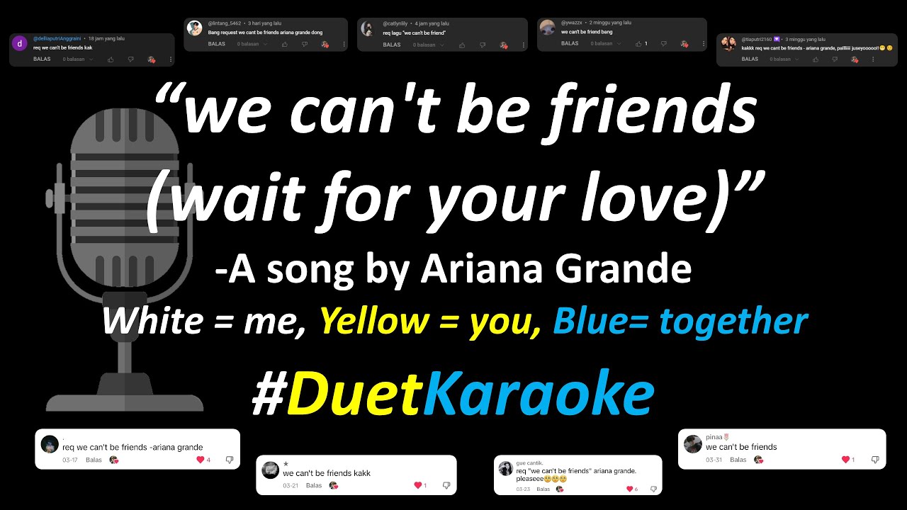 Ariana Grande - we can't be friends (wait for your love) | (Duet Karaoke Version) | Cover