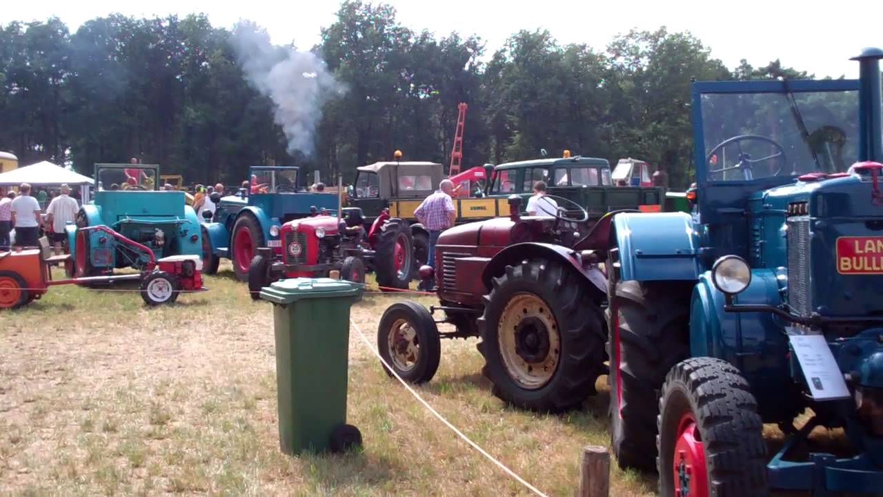 Lanz Bulldog grader Hanomag Landini hotbulb CAT IHF panningen HMT 2013 XL VID !!