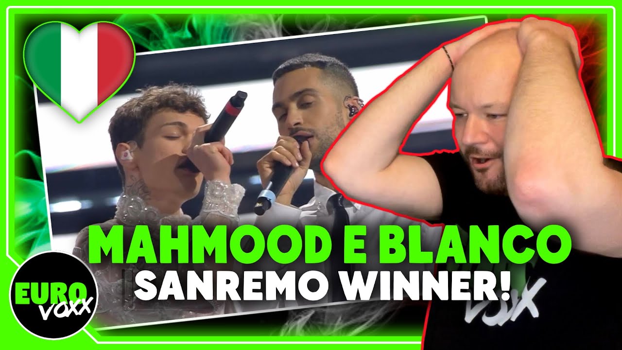 ITALY EUROVISION 2022 REACTION // MAHMOOD E BLANCO - BRIVIDI // SANREMO 2022 WINNER REACTION