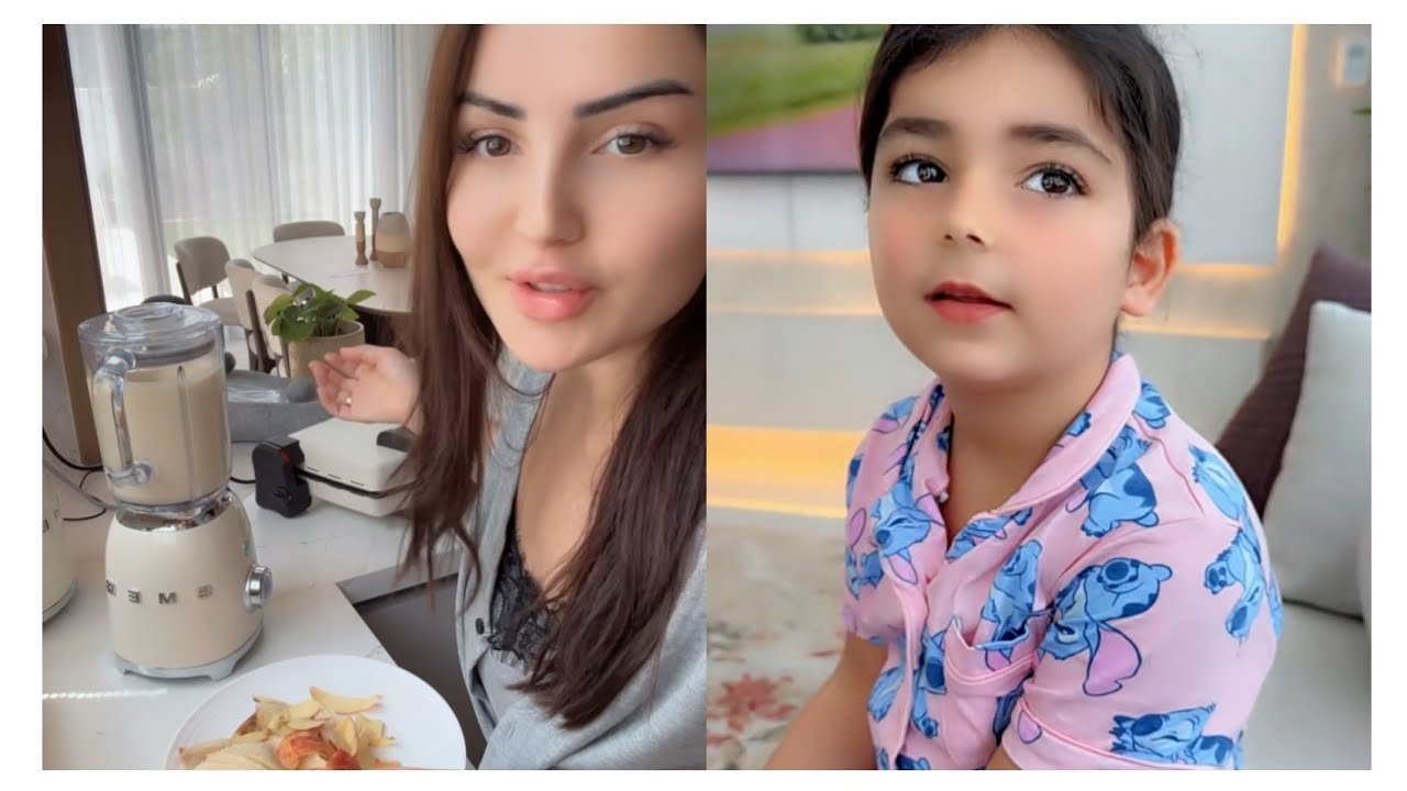 نور وعصام 🥰 اجواء عائلية صباحي نور راح اعمل كوكتيل وصندويشه جبنه لا أليكس وماري العسل 
