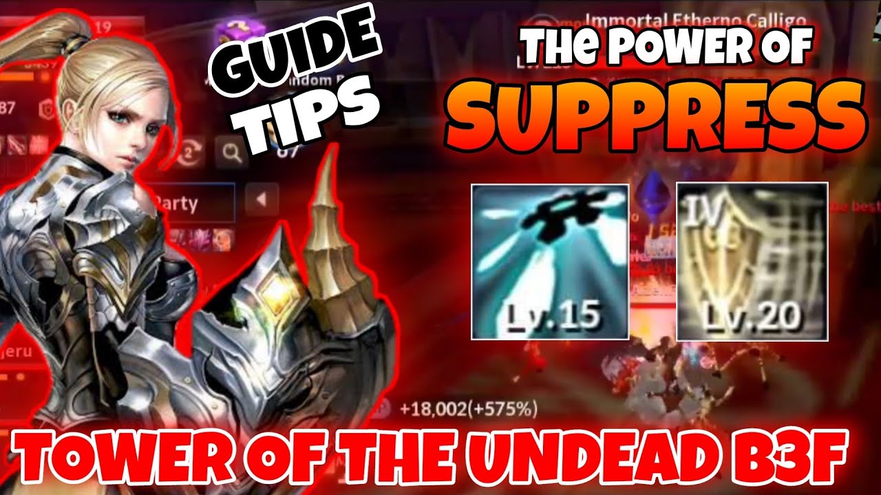 Cabal Mobile Tower of the undead B3F ( P1 ) Suppress guide and tips