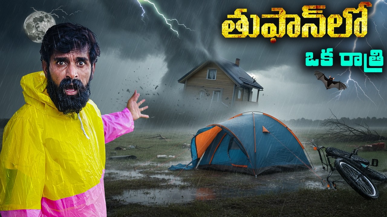 Surviving Full Night in Montha Cyclone 😲😲 తుఫాను లో ఒక రాత్రి  🔥🔥 Gone Wrong 😨 Telugu Adventures