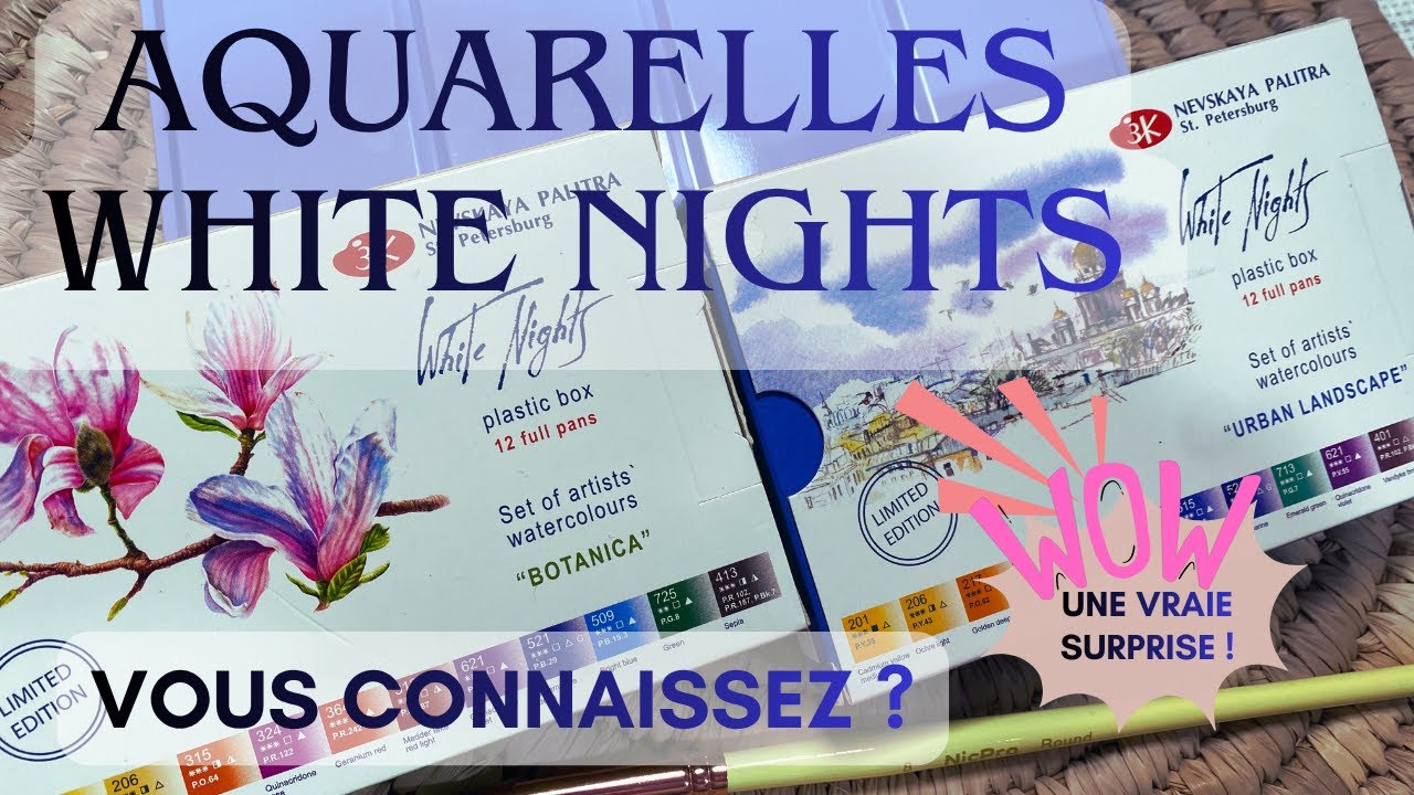 🖌️ #TEST AQUARELLES White Nights ! On fait le nuancier ! #aquarelle #review  #nuancier #whitenights