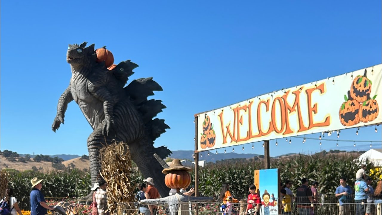 Spina Farms Pumpkin Patch: Where Pumpkins Meet Godzilla & Dinosaurs! #pumpkinpatch #halloween