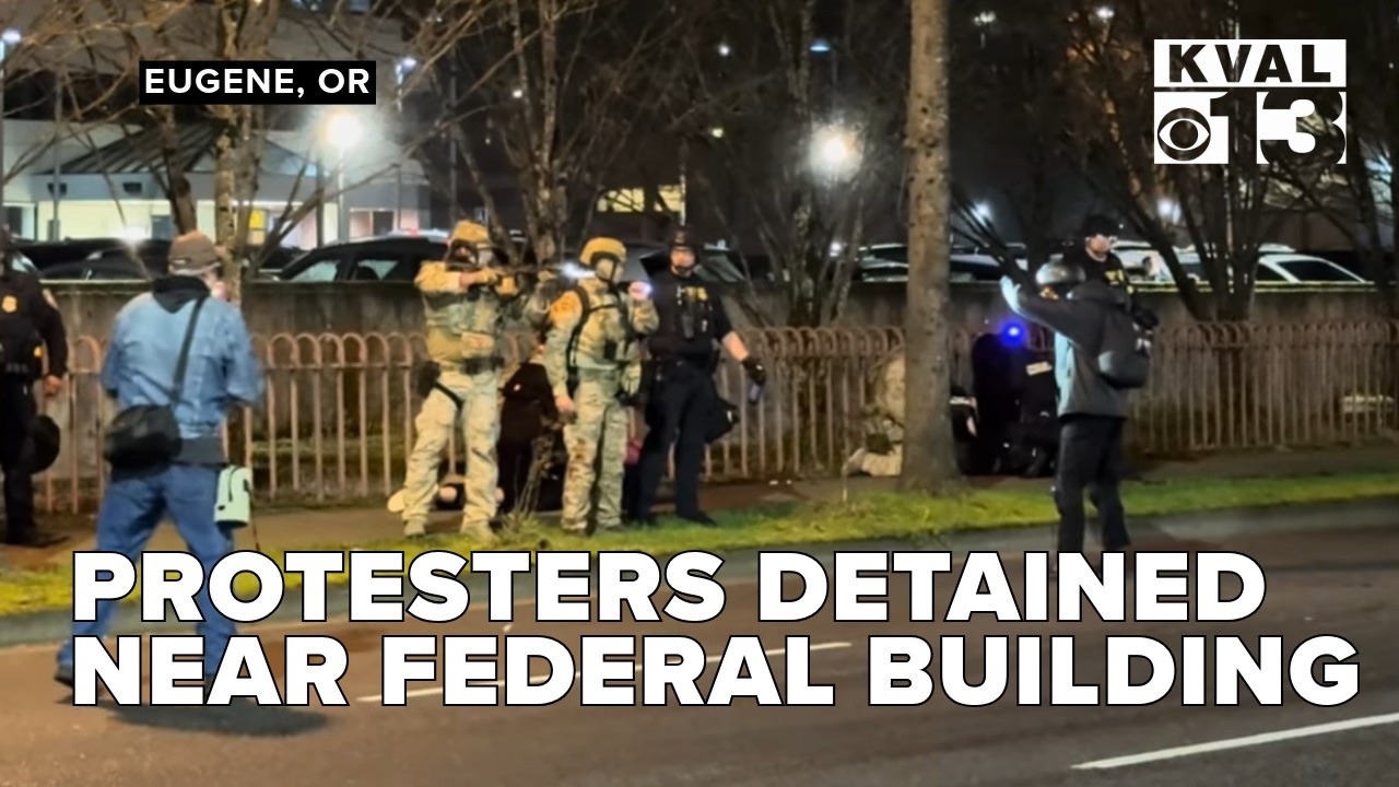 Protesters detained near Federal Building