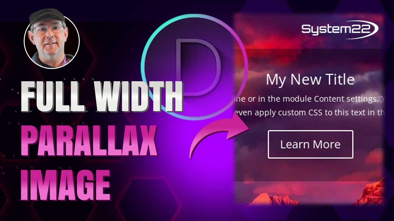 Divi Theme Parallax Full Width Image With Text On Hover 👍