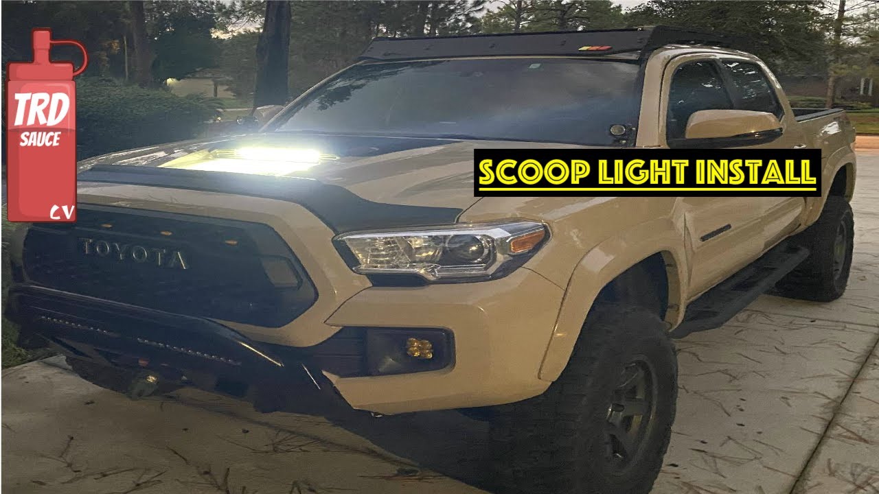 Toyota Tacoma | Hood Scoop LED Light Bar Install | (2017 Tacoma)