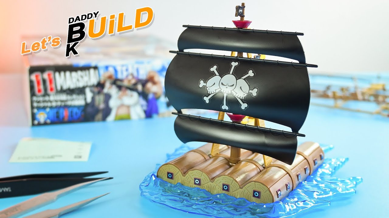 Blackbeard Pirates Marshall D. Teach Pirate Ship, One Piece Grand Ship Collection 11 ASMR Build Toy