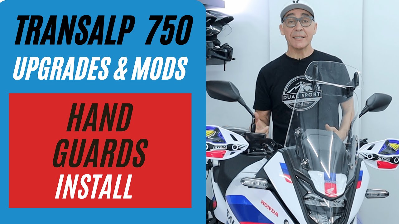 Transalp 750 handguard install with OEM inserts