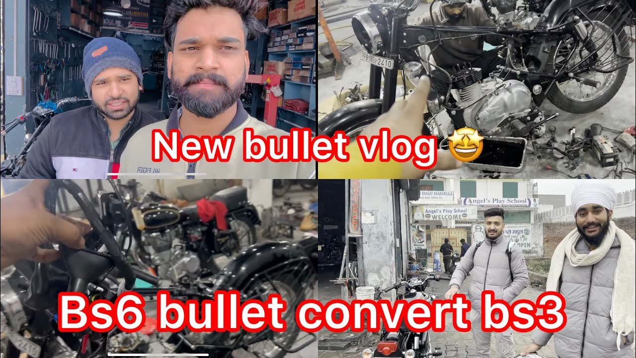 New bullet convert bs3 🤩❤️✅ with vlog 👀 Carburater🤩 |Royal enfield 