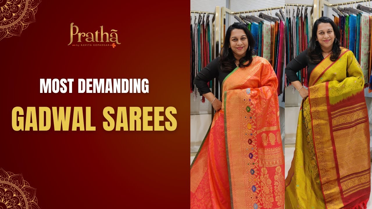 Stunning set of Handloom Gadwal Sarees