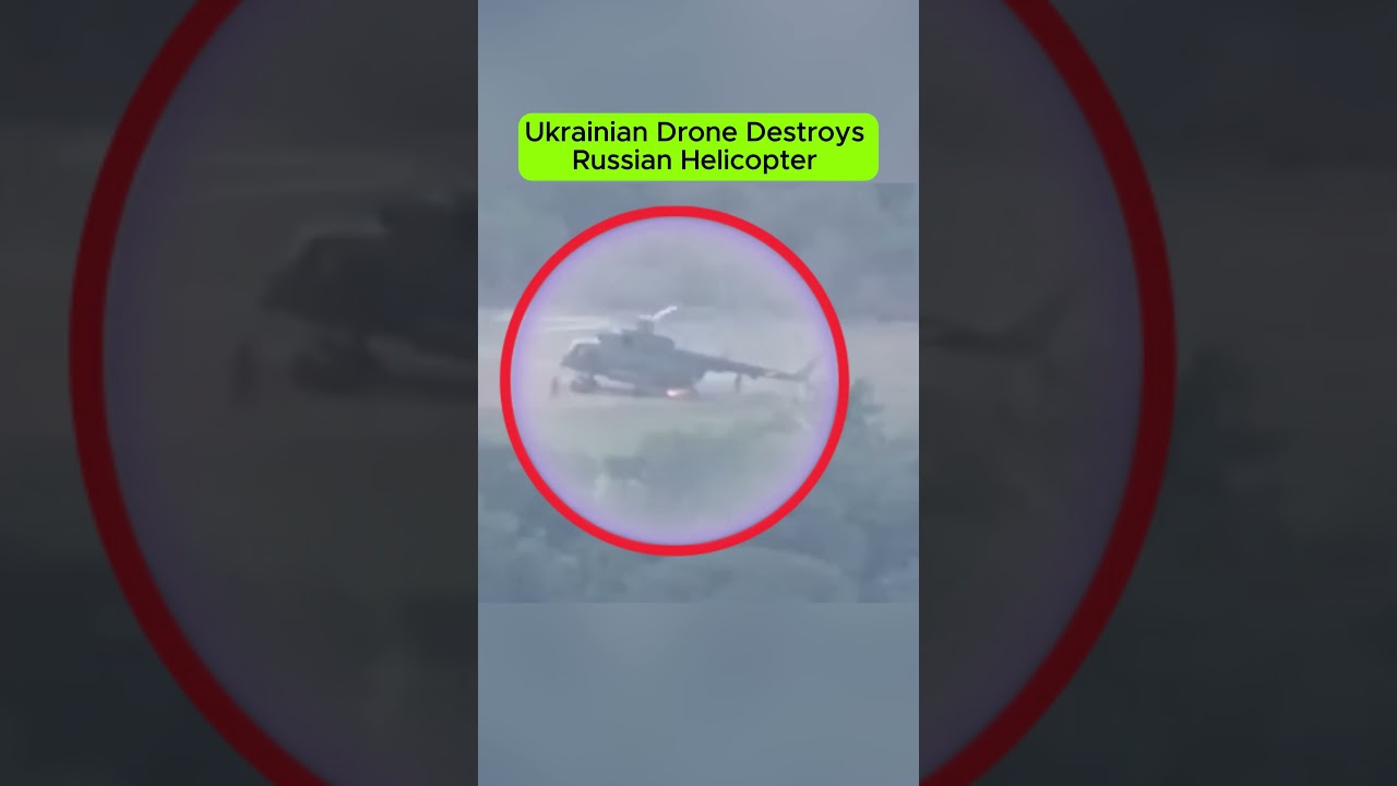 Ukrainian Drone Observation Russian Helicopter  Frontline Footage.