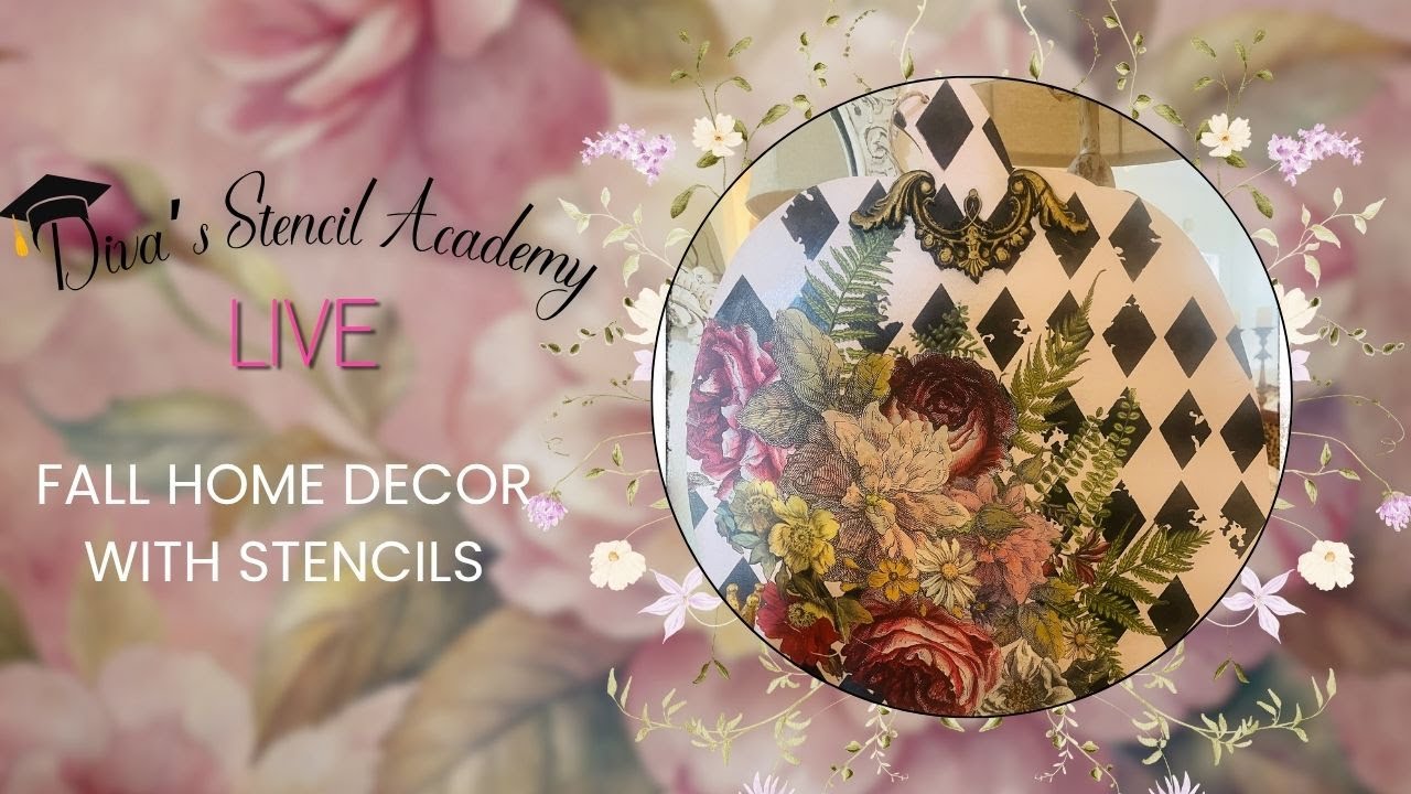 Diva's Stencil Academy Ep.8 Fall decor with Stencils!