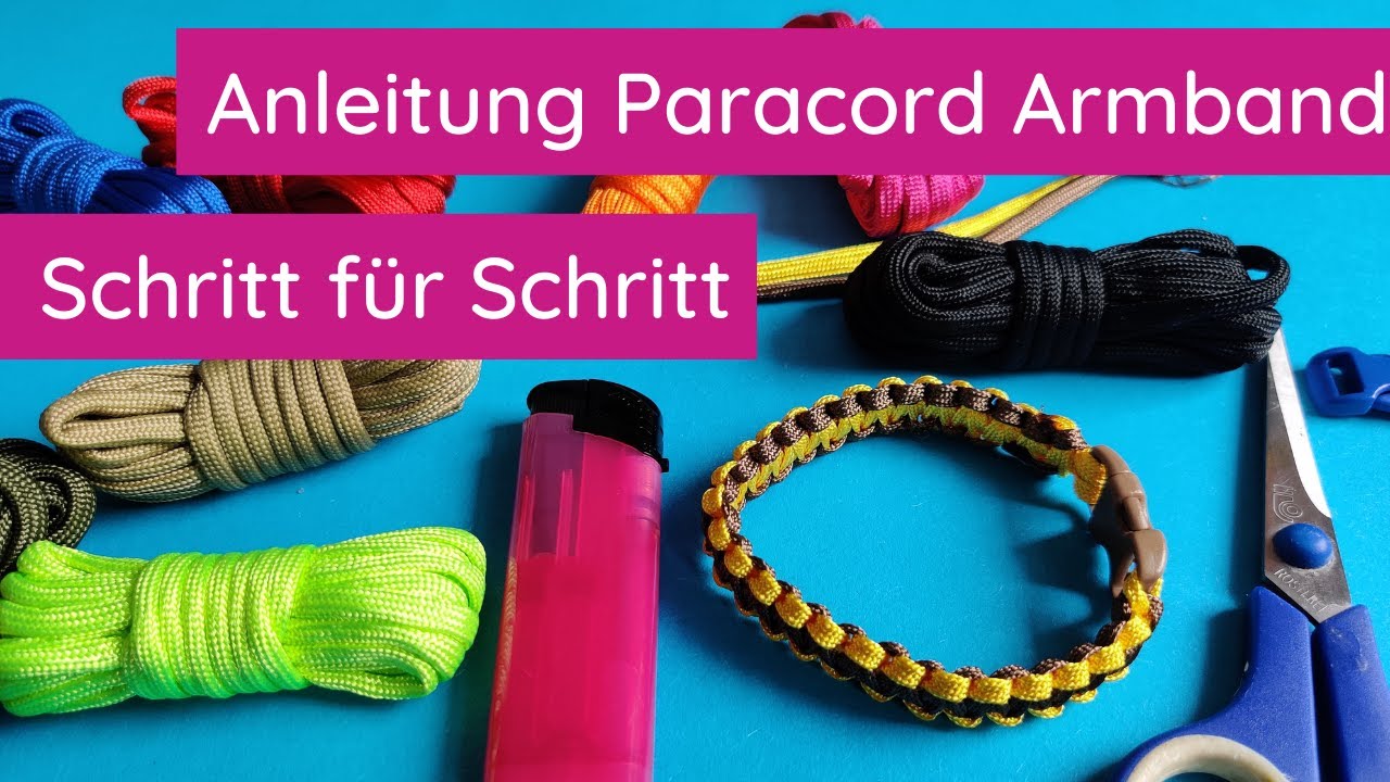 ✅ Paracord  Armband selber knüpfen  ✂️ Schritt für Schritt Anleitung
