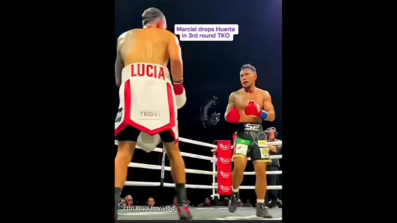 Marcial Win's via TKO in 3rd round versus Huerta #boxing #boxingnews #fightnews